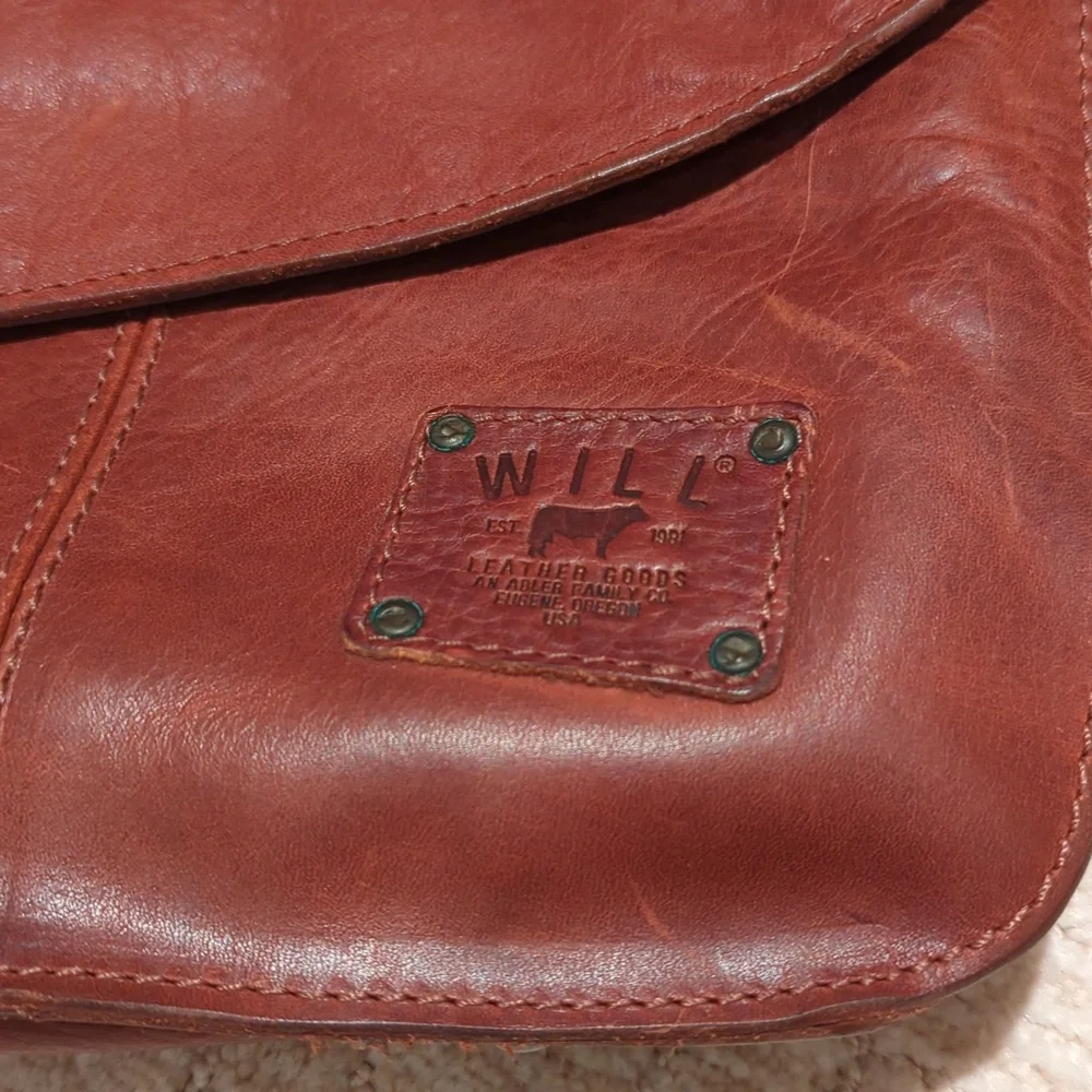 NWT Will Leather Goods Men's Leather Briefcase / Messenger Bag